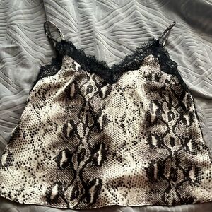 snake print tank top